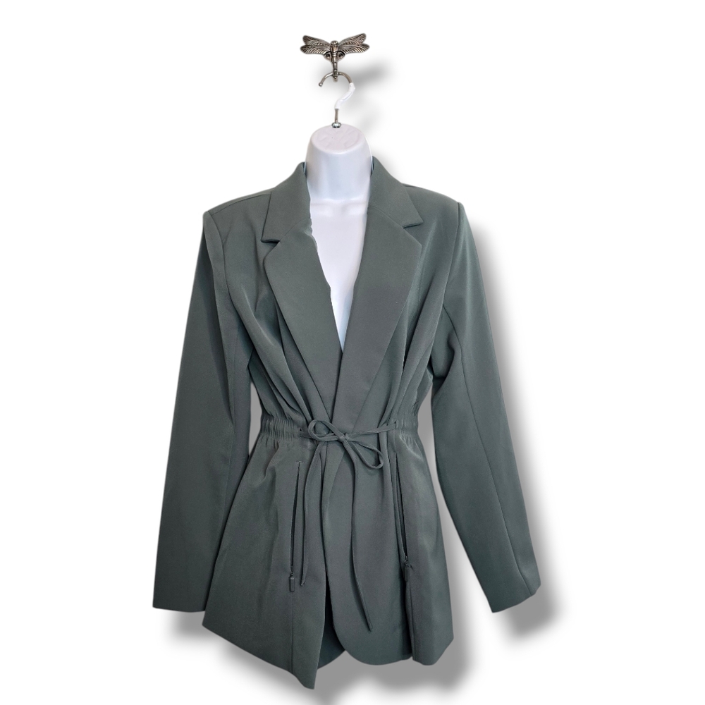 Athleta Green Belted Blazer